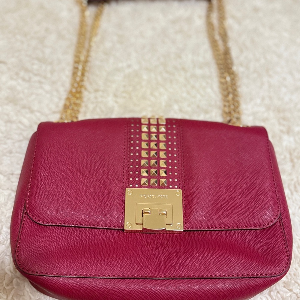 Michael Kors Red Shoulder Hand Bag 2017 Collection